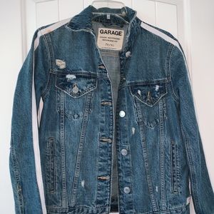 garage ripped jean jacket